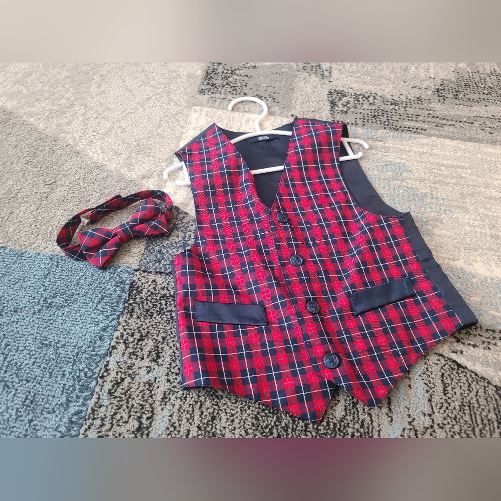 Nautica Formal Boys Vest With Matching Bow Tie
